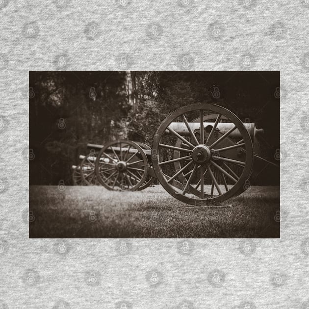 Cannon Placement Black and White by Enzwell